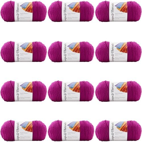 MICHAELS Bulk 12 Pack: Soft Classic™ Solid Yarn by Loops & Threads® by CraftSmart