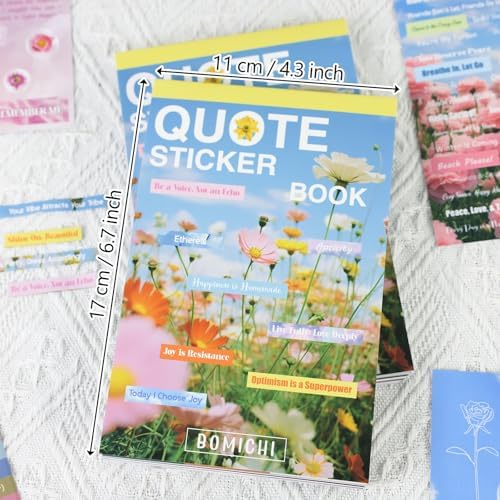Bomichi Quote Stickers for Journaling, 48 Sheets 2800Pcs+ Word Motivational Inspirational Small Talk Stickers for Scrapbook Junk Journal Bullet Journal DIY Craft Card Making - Image 3