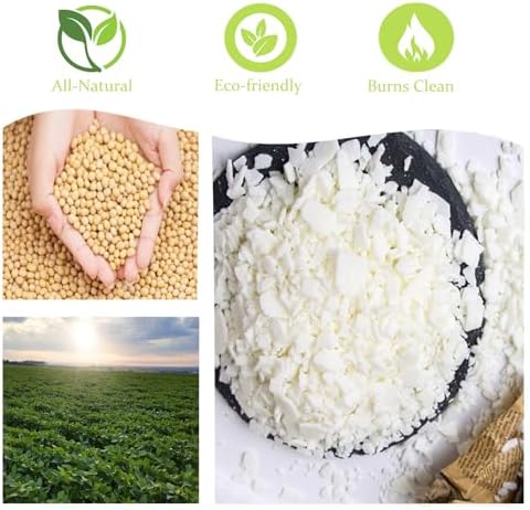 DINGPAI Natural Soy Wax for Candle Making, 2lb Organic Soy Wax Flakes - Image 3