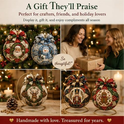 ZSEVMYFJ Christmas Classics Patchwork Ornament DIY Kit, Holiday Decorations (Reindeer) - Image 4