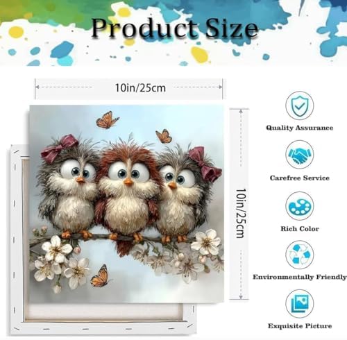 TCDZMYGS Paint by Numbers Kit for Adults,Owl DIY Paint by Number with Frame - Image 5