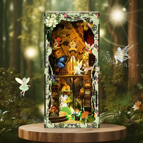 ISSEVE Book Nook Kit, DIY Dollhouse Booknook Kits Bookshelf Insert Décor - Image 6