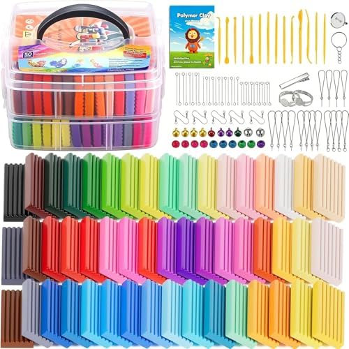 CiaraQ 50-Color Polymer Clay Oven Bake Modeling Kit by CiaraQ