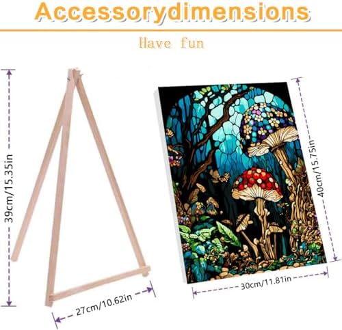 Meothan Framed Paint by Numbers Kits for Adults 12x16in with Wooden Easel - Image 2