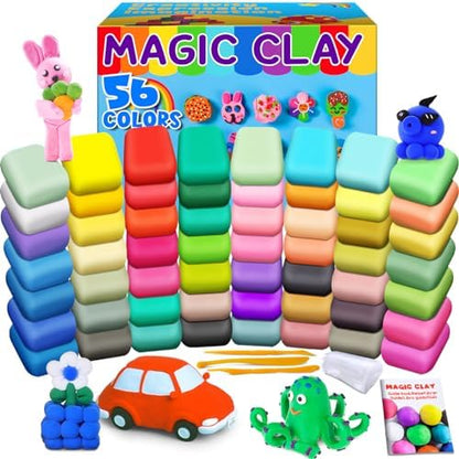 ESSENSON Air Dry Clay 56 Colors, Modeling Clay for Kids by ESSENSON
