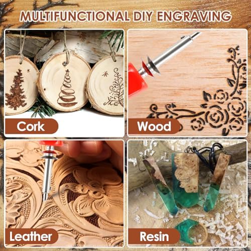Wood Burning Tip Set, 26 Letters Wood Burning Tip Kit Copper Letter Number Soldering Iron Stencils DIY Embossing Carving Head Tools Wood Burning Set for DIY Embossing and Carving Crafts Wood Burning - Image 4