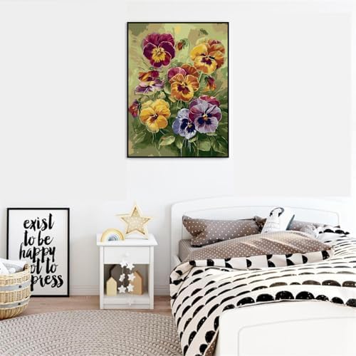 VIGEGU Flowers Paint by Numbers Kit for Adults Beginner 16x20 Inch - Image 3
