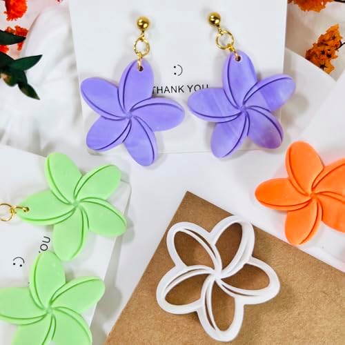 Xaekicr Tropical Flower Polymer Clay Cutter – 5 Petal Clay Earring Cutter for DIY Floral Jewelry – Clay Tools for Polymer Clay Earrings & Handmade Crafts – Simple Cutter for Summer Designs - Image 5