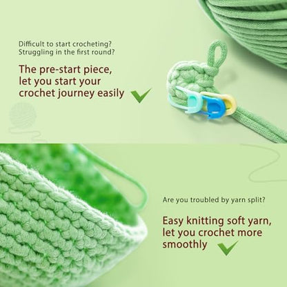 CrochetBox Highland Cow and Frog Crochet Kit for Beginners, 2 PCS Set - Image 6