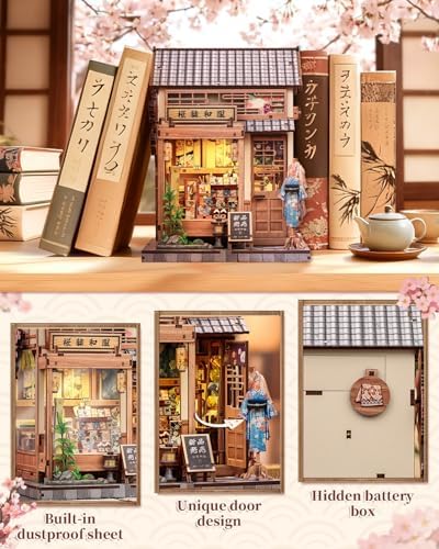 CUTEBEE Book Nook, DIY Miniature House Kit, Japanes Decor Booknook - Image 3