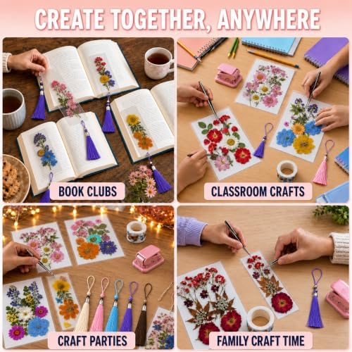 Corerpin 656 PCS Pressed Flower Bookmark Making Kit(Laminator Required) - Image 6