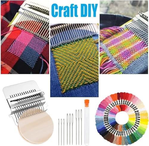 2PCS Darning Patch Maker, Darning Loom Kits, Knit Patch Crochet Kit Portable 2.0 Kit Weaving Knitting Kit for Beginners (14Hooks) Tool Set for Beginners - Image 4