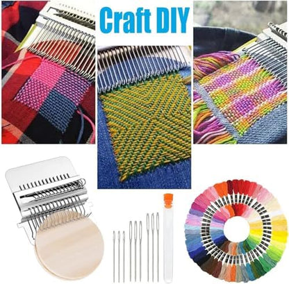 2PCS Darning Patch Maker, Darning Loom Kits, Knit Patch Crochet Kit Portable 2.0 Kit Weaving Knitting Kit for Beginners (14Hooks) Tool Set for Beginners - Image 4