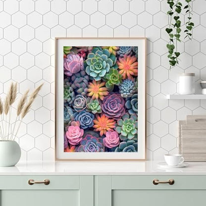 Ycydilirab Succulent Paint by Numbers Kits for Adults Beginners-Succulent Plant Paint by Number for Adult,Easy Canvas Paint by Numbers for Adults for Home Wall Decoration and Gifts 16X20 inch - Image 3