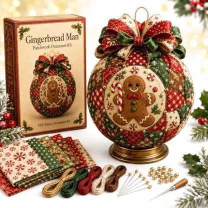 Christmas Classics Patchwork Ornament DIY Kit, No-Sew Ornament Kit (#E) by Unknown