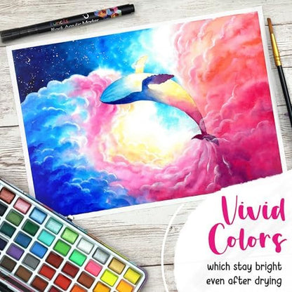 100 Watercolor Paint Set for Adults, Beginners - Travel Art Painting Kit - Image 4