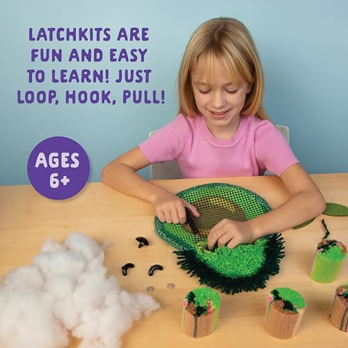 LatchKits Avocado Pillow - Latch Hook Kits for Kids, Arts and Crafts, Yarn Art, Kids Crafts, Toys for Girls, Birthday Gift for Girls, Easy to Follow Pattern, Hook Included, Craft Kits, Ages 6+ - Image 3