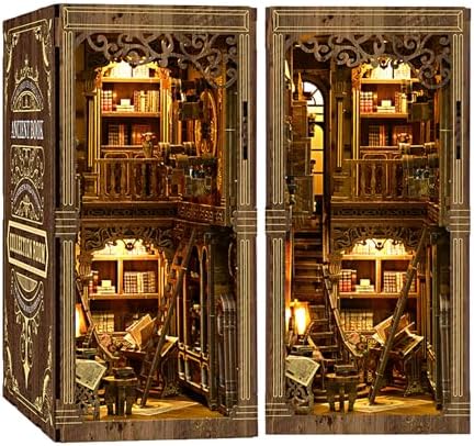 OZJAY Book Nook Kit, Books Collection 3D Wooden Puzzles for Adults by OZJAY