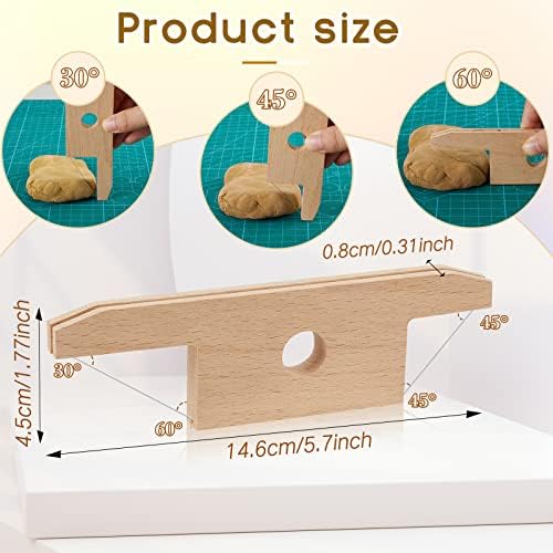 Amylove 3 Pcs Clay Bevel Cutter Fettling Knife Pottery Trim Kit, Natural - Image 2