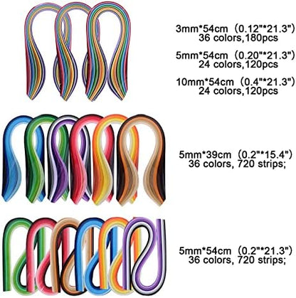 Complete Paper Quilling Kit with 1860 Strips, Electric Pen and Tools - Image 3