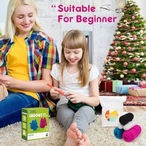 Faircosy Crochet Kit for Beginners Crocheting: Crochet Animal Kits for Kids & Adults - Learn to Knitting Cat Amigurumi Starter Kit with Detailed Tutorial Video and Instructions (40%+ Yarn Extra) - Image 4