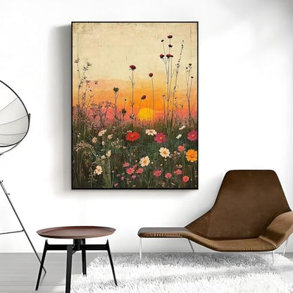 OJTOYART Flower Paint by Numbers Kit for Adults, Wildflower Adult Painting by Numbers for Beginner on Canvas, DIY Hand Painted Oil Paintings for Home Wall Decor 16 X 20 inch - Image 4