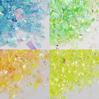 Bellelfin 14 Colors Resin Chunky Glitter Flakes Irregular Iridescent Sparkles Glitters Confetti Craft Supplies for Epoxy/Tumblers/Slime, Nail Art Design - Image 6