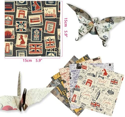 6x6" Origami Paper,50Sheets Double Sided Colored Paper,Square Craft Paper - Image 2