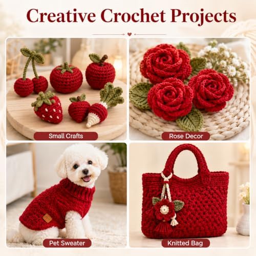 MAQIHAN Acrylic Yarn for Crocheting - Soft Knitting Yarn for Crafts, 15x20g - Image 3