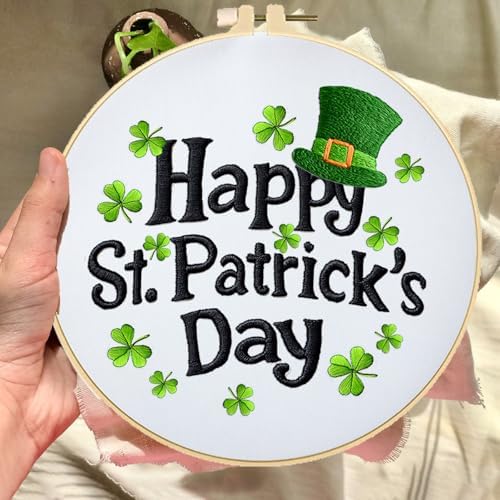 BEUNITONE 4 Set Lucky Clover Pattern Embroidery Kit for Adult Beginners - Image 5