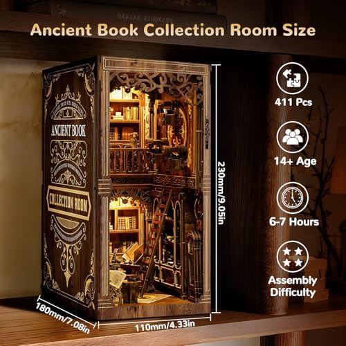 Book Nooks for Adults, DIY Miniature Dollhouse BookNook Kit-Book Collection - Image 2