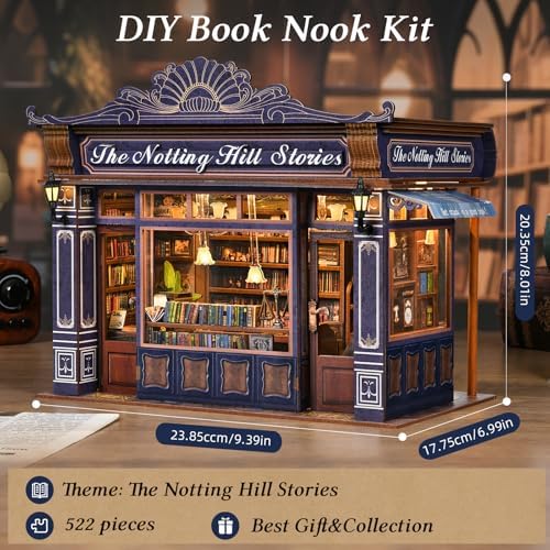 TOYQI Book Nook Kit, DIY Miniature Dollhouse Kit for Adults and Teens - Image 4