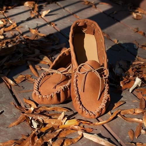 Realeather Adult Moccasin Leathercraft Kit, 12-13, Saddle Tan Brown - Image 2