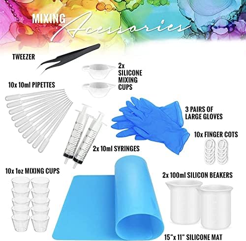 Pixiss Premium Resin Mixer, Handheld Rechargeable Epoxy Mixer Pro Grade, Stirrer for Resin, DIY Crafts Tumbler, Minimize Bubbles - Ultimate Kit with 15 Mica Powder, Bundle E (Ultimate) - Image 3