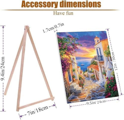 TCDZMYGS 4 Pack Paint by Numbers Kit for Adults Beginner,Cityscape Paint by Number Kits with Frame,DIY Acrylic Oil Painting by Numbers for Home Wall Decor 9.5 x 12 inch - Image 6