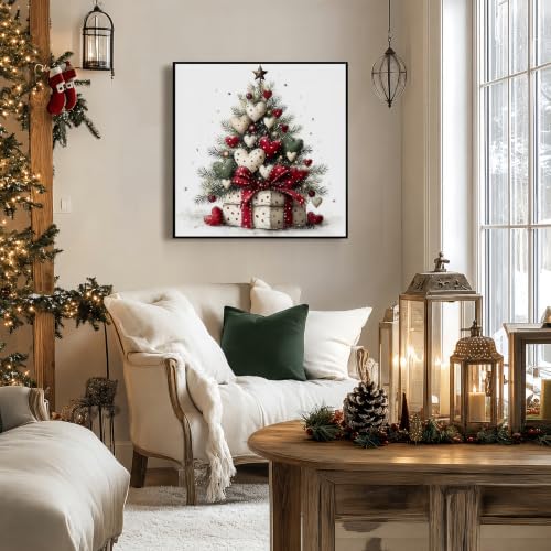 Christmas Tree Stamped Cross Stitch Kits for Beginner 13.7x13.7 Inch - Image 3