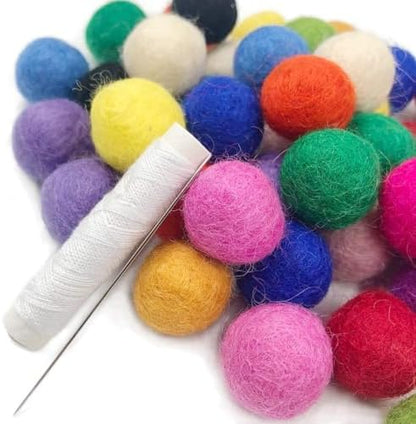 Wool Balls Felt Pom Pom Balls 2cm 150pc Felt Garland Craft Supplies Wool Felt Beads - Image 3