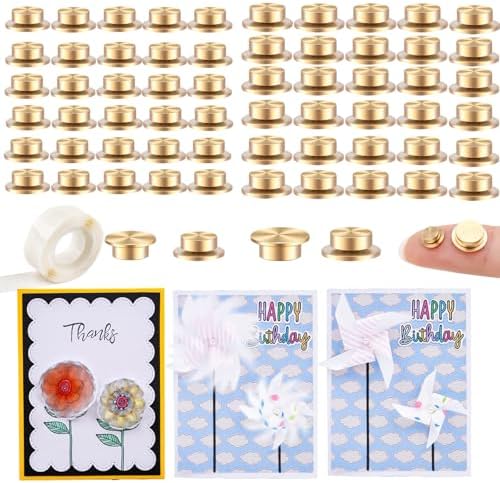 160PCS Mini Metal Rotating Bearings for DIY Handmade Crafts Paper Cards Scrapbooking DIY Greeting Cards 360°Rotation Smooth Spin Mechanism Spinner for Jewelry Making Nail Decoration(0.4inch&0.3inch) by BAOFALI