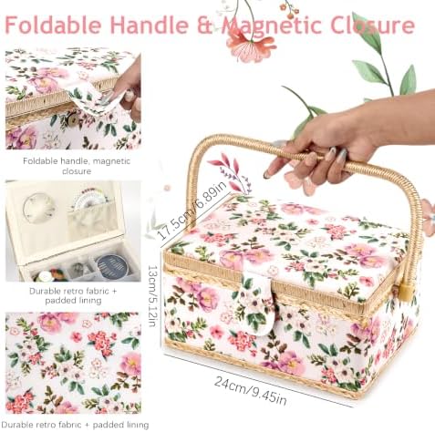 MKNZOME Sewing Box with Supplies Kit for Women, Complete Accessories - Image 5
