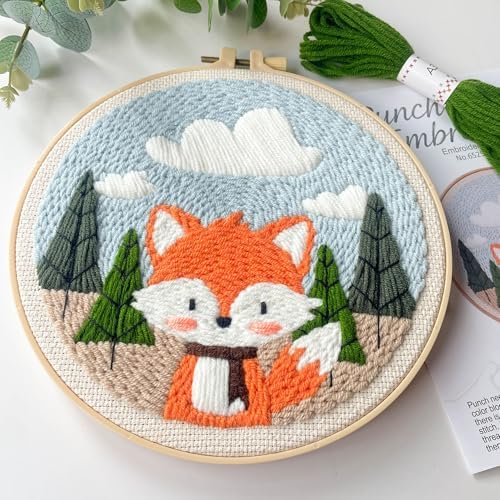 Myfelicity Punch Needle Kit for Beginners – Fox Pattern, Includes Threads & Pattern for All Skill Levels (Fox Design) - Image 4