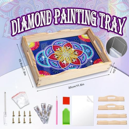 EWJRNSF Diamond Art Kits for Adults Wooden Serving Trays with Handles - Image 2