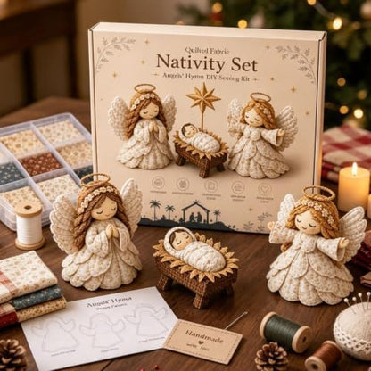 DIY Quilted Fabric Nativity Set Sewing Kit, Detailed Hand-Stitch Holy Family Manger Craft Set, Nativity Ornament Making Project for Home Display & Faith-Based Decor Creation for Adults，Type F - Image 5