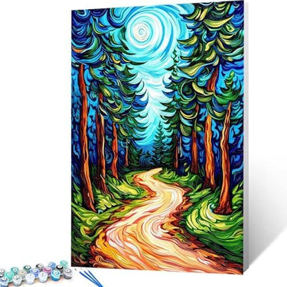 Tree Paint by Numbers Kit for Adults Plant Paint by Numbers, DIY Acrylic Watercolor Oil Painting Kits for Adults Beginners with Brushes, Hobbies for Women for Home Wall Decor, Gifts 12x16 in 7-48 - Image 4