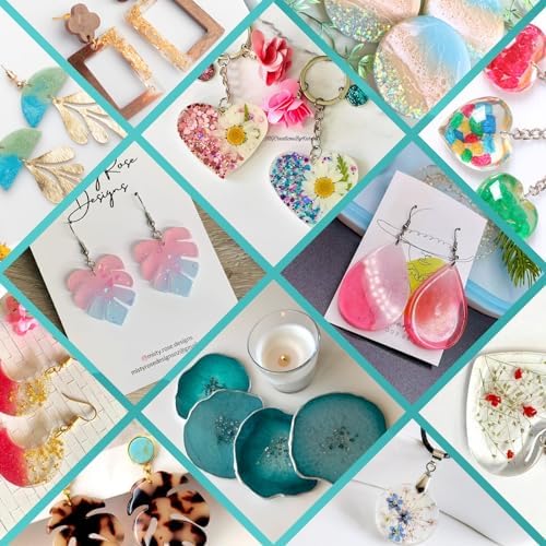 Teexpert Epoxy Resin Kit with Molds – Jewelry Making Kit with Keychain, Coaster & Earring Molds, Complete DIY Resin Kit for Beginners & Adults, Starter Set for Craft and Casting - Image 6