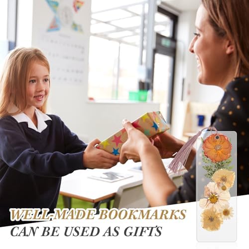 Fuyoooo 376 Pcs Pressed Flower Bookmark Kit,Retro Color,2 x 6 Inch - Image 6
