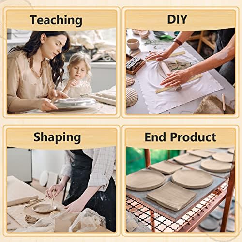Sasylvia 10 Pcs Clay Pottery Rolling Pin Guides,5 Size,Wood Color - Image 5