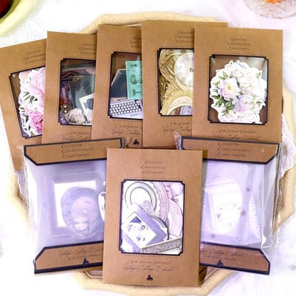 CATaireen Vintage Junk Journal Items Kit Pre Cut Paper Cards Cutout Cardstock Art Aesthetic Decor Hollow Out Craft Elements Small Embellishments Supplies for Adults Scrapbook Pack (All Collection) - Image 3