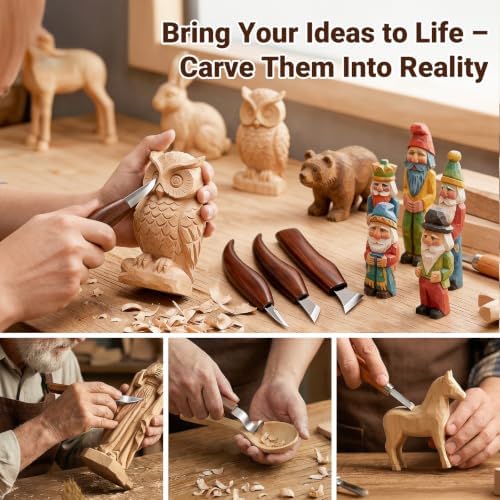 Tekchic Wood Carving Kit Deluxe-Whittling Knife, Wood Carving Knife Set - Image 2