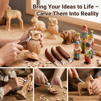 Tekchic Wood Carving Kit Deluxe-Whittling Knife, Wood Carving Knife Set - Image 2