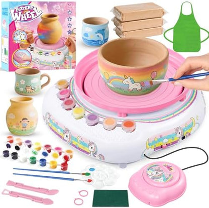 Cmiolacuna Pottery Wheel for Kids, Unicorn Kit with Air-Dry Clay, Ages 8-12 by Cmiolacuna